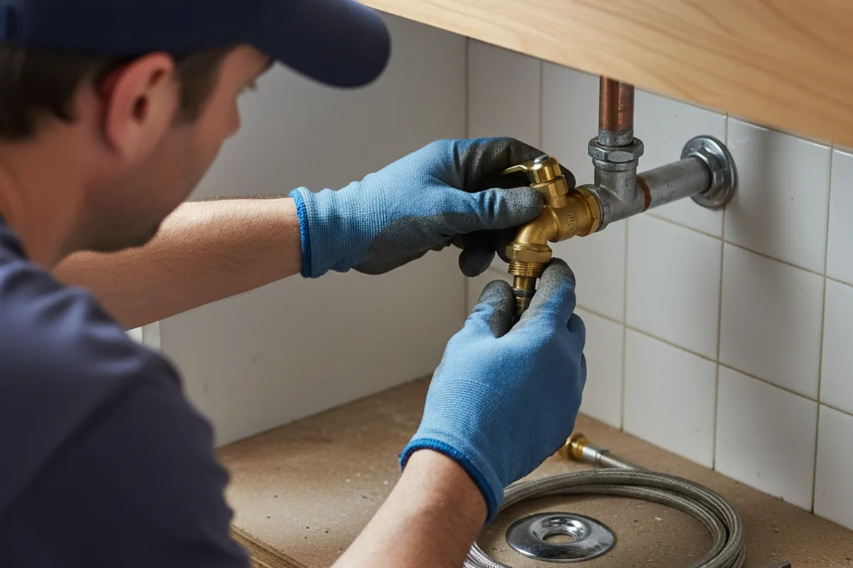 Shutoff valve and fitting work during Emergency Plumbing in Rubicon